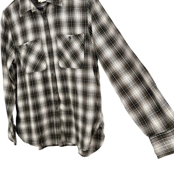 Ralph Lauren RL Utility Denim & Supply Womens Large Gray Olive Blouse Shirt Top - Picture 5 of 7